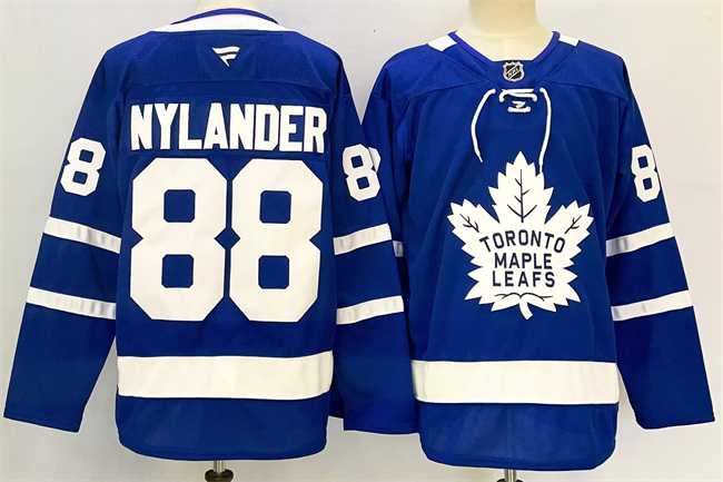 Men%27s Toronto Maple Leafs #88 William Nylander Blue 2024-25 Stitched Jersey